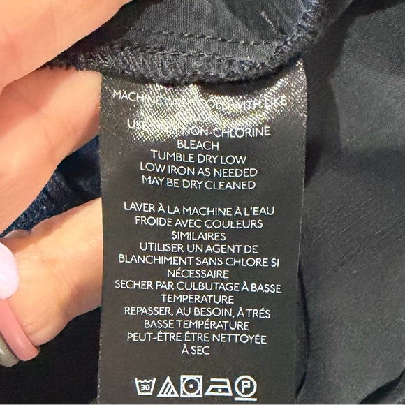 Free People Wide Leg Pants Sz Medium Black Nothin to Say Pleated Trouser Pull On - Picture 7 of 9